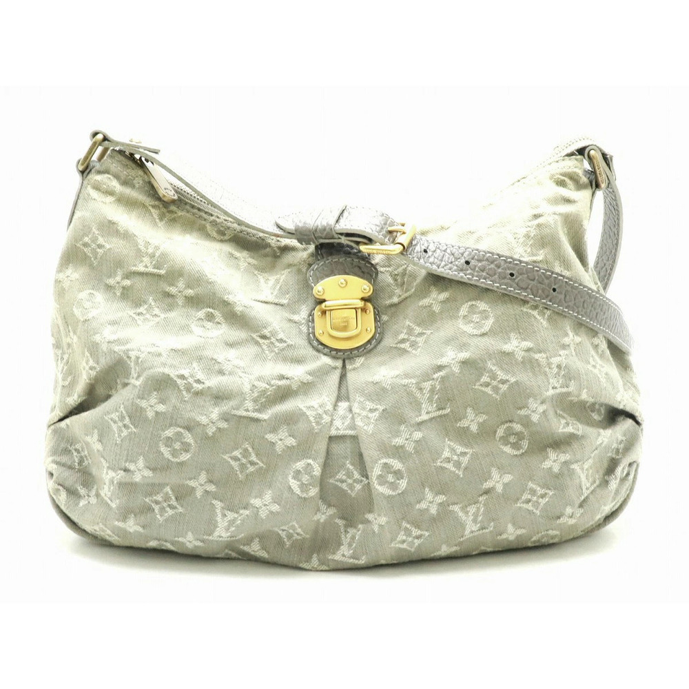Louis Vuitton Monogram Denim Shoulder Bag Crossbody Gray s